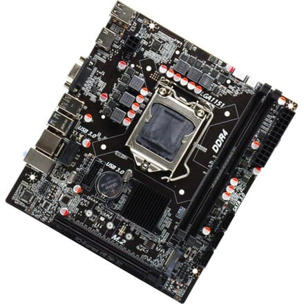 DDR4 H310B4 Computer Moederbord LGA1151 CPU Ondersteuning 64G Dual Channel Dual M.2 Interface Realtek zwart