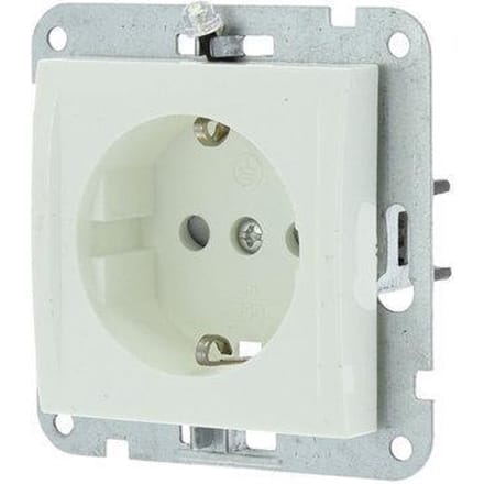 Exin Riva contactdoos led, Inbouw, 1-voudig, randaarde polarwit