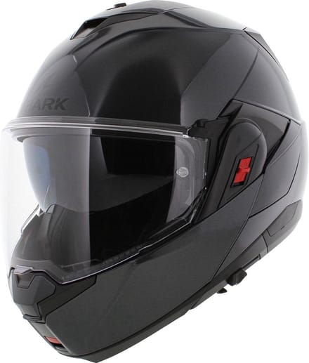 Shark Oxo helm solid glans antraciet XS - systeemhelm motorhelm