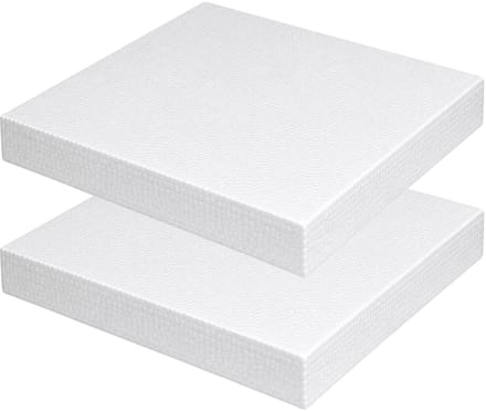 Piepschuim vormen - vierkant - 2x - 22,5 x 22,5 x 3 cm - styropor hobby / DIY vorm - basis knutselfiguren