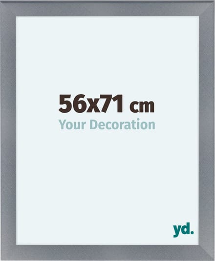 Your Decoration - Fotolijst 56x71 cm - MDF - Aluminium Geborsteld - Como