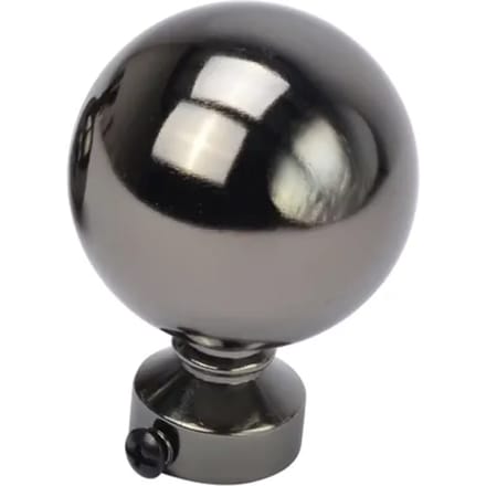 Decomode Knop Bol Massief Zwart Nikkel 20mm - 2 Stuks