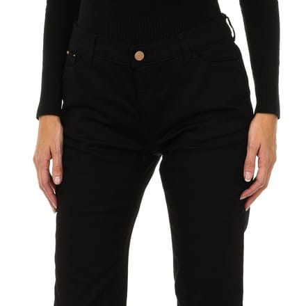 Lange broek van stretchstof 6Y5J85-5DXIZ vrouw