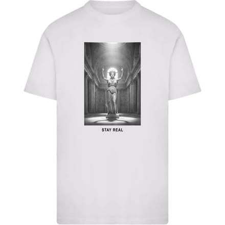 Mister Tee - Stay Real Statue Heren Tshirt - XL - Wit