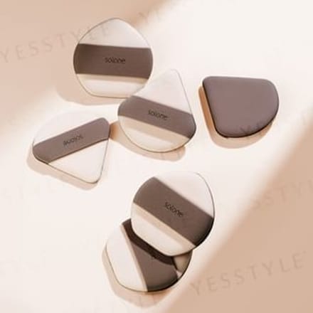 Solone - Double Sided Air Cushion Puff Peach Shaped - 2 pcs