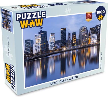Puzzel Stad - Oslo - Water - Legpuzzel - Puzzel 1000 stukjes volwassenen