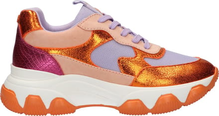 La Strada Sneaker Oranje Multi Textiel Synthetisch - Damesschoenen - Maat - 36