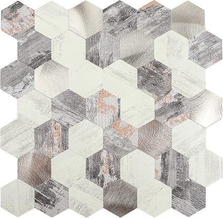 Zelfklevend Mozaiek Hexagon Nature
