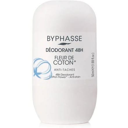 BYPHASSE Déodorant 48H Fleur De Coton 50ml/100ml 50ml X 2