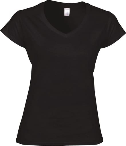 Gildan - Softstyle® Women´s V-Neck T-Shirt - Black - S
