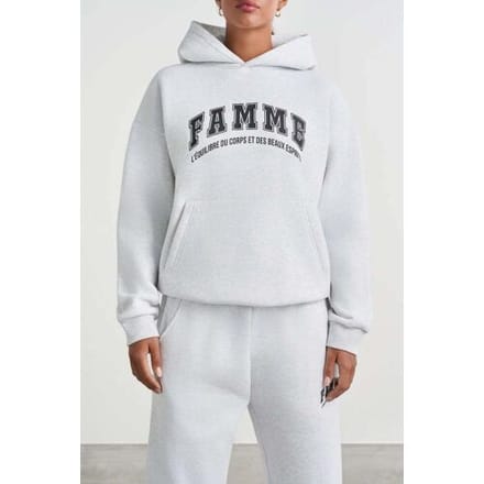 FAMME Équilibre Oversized Hoodie Grey S