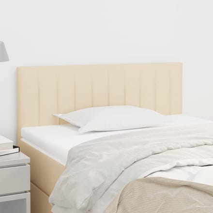 vidaXL - Hoofdbord - 80x5x78/88 - cm - stof - crèmekleurig