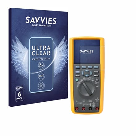 Savvies - Screenprotector voor Fluke 287 - Folie Beschermfolie transparant 6 Stuks