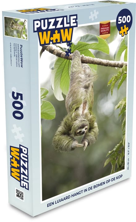 Puzzel Een luiaard hangt in de bomen op de kop - Legpuzzel - Puzzel 500 stukjes