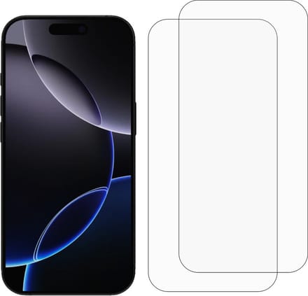 Smartphonica Screenprotector Geschikt voor iPhone 16 Pro - Beschermglas van Gehard Glas voor iPhone 16 Pro - Tempered Glass Screenprotector for iPhone 16 Pro - 0,3mm Dun - 2 Pack