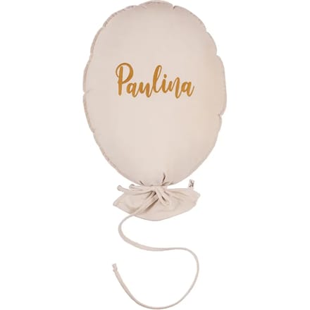 Deluxe vanillecrème balonkussen gepersonaliseerd Malomi Kids