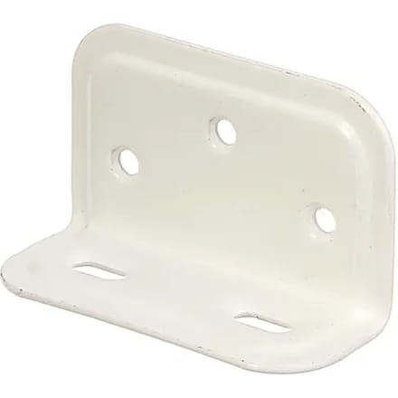 Alberts Versterkingshoek - Wit Geplastificeerd Staal - Ongelijkbenig - 25x40x1,5mm