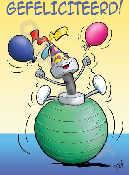 Ansichtkaart 2000 stuks GEFELICITEERD! Gymbal - Fitness