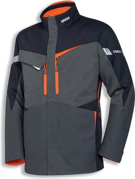 Uvex Arbeitsjacke Metin grijs, oranje (89961)