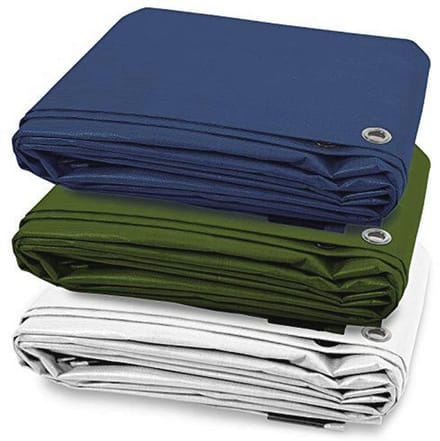 Tear-Resistant Waterproof Tarpaulin with Eyelets - 240 g/m², Various Sizes Available