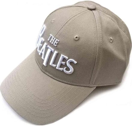 The Beatles - White Drop T Logo Baseball pet - Creme