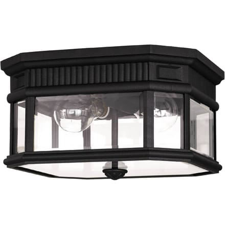 Feiss LED Plafond Buitenlamp Cotswold Lane | 2X E27 Max 60W | IP44 | Dimbaar | Black