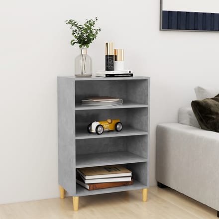 vidaXL - Dressoir - 57x35x90 - cm - bewerkt - hout - betongrijs