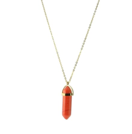 Behave - Necklace with Semi-Precious Stone - Minimalistische Ketting
