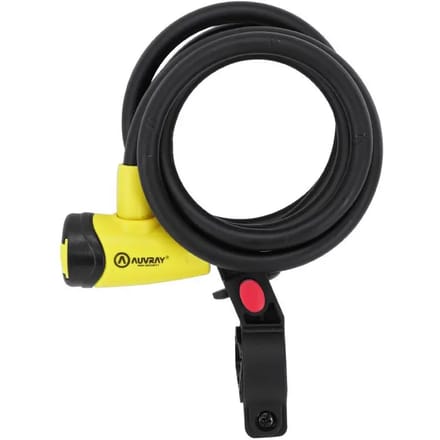 Spiraal fietsslot met sleutel en houder Auvray