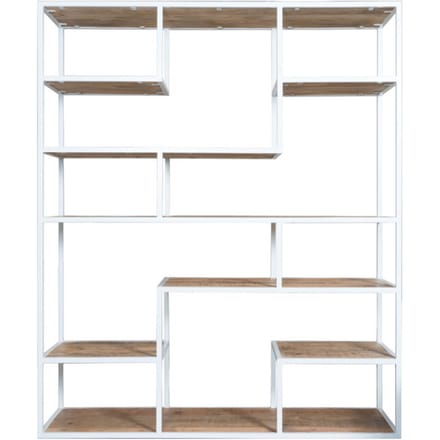 Home67 Vakkenkast huub wit 210 x 145 cm roomdivider