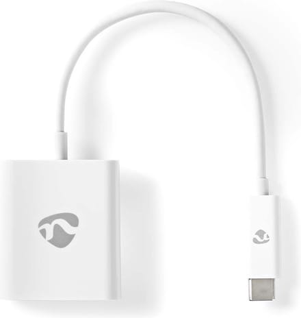 Nedis USB-C Adapter - USB 3.2 Gen 1 - USB-C Male - HDMI Output - 4K@30Hz - 0.20 m - Rond - Vernikkeld - PVC - Wit - Envelop