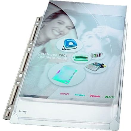 Leitz Premium Harmonica Showtas met Metalen Perforatiestrip A4 - 48% Pre-consumer Gerecycled Plastic - 3 stuks - Transparant