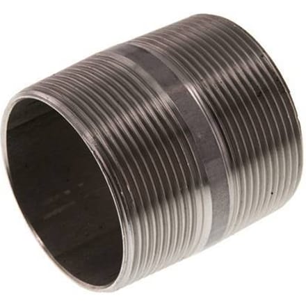 R 2'' RVS Dubbele Pijpnippel 20 Bar DIN 2982 - 60mm - FL2S-M-ST-200R-60L
