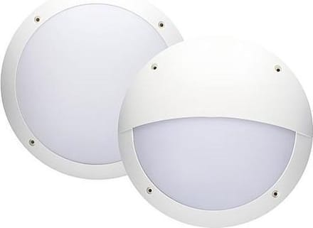 LED Buitenlamp - Wit - Rond - E27-fitting - IP66 - IK10 - met 2 afdekkingen