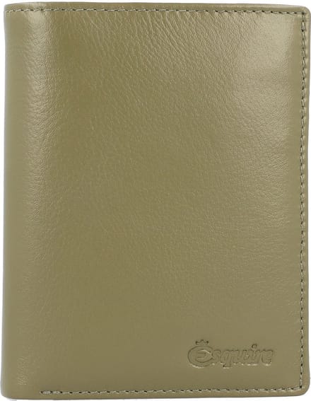 Esquire Peru Portemonnee RFID Leer 9,5 cm - Dames - Staand formaat - olive