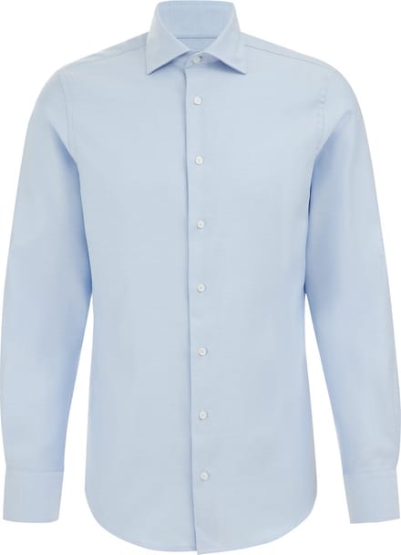 WE Fashion Heren Slim fit overhemd met structuur