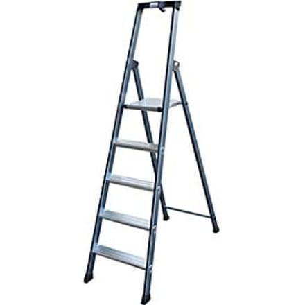 Trapladder, geanodiseerd, 5 treden