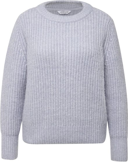 Studio Untold - Dames - Pullover boxy fit ribbreisel ronde hals lange mouwen - Zacht lichtblauw - Maat 42+