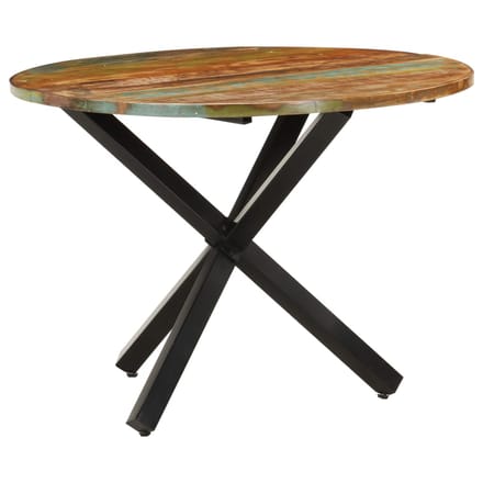 vidaXL - Eettafel - rond - 100x100x75 - cm - massief - gerecycled - hout