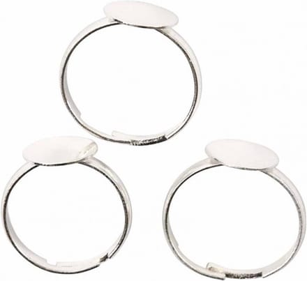 Ring Voor De Vinger Verzilverd 3 Stuks