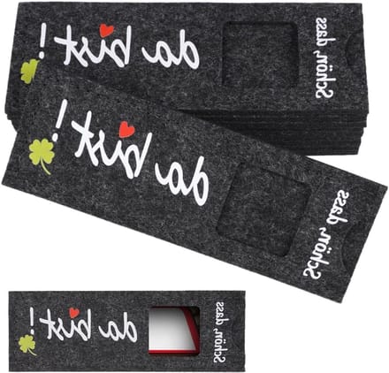 Herbruikbare Vilt Covers voor Cadeaus - 10 Stuks, 14x5cm, Perfect voor Chocolade, Bruiloft en Feestdagen