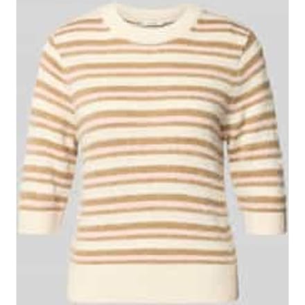 Gebreide pullover met geribde boorden