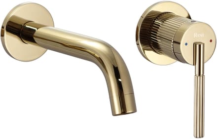 Rea - Argon Js-622704G - Inbouw Wastafelkraan - Goud - 11X22,5X11Cm