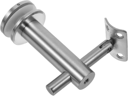 RVS Handrail Beugels - Glazen Balustrade Ondersteuning - Trappen Beveiligen - Eigentijds Design - 10 cm Lengte - Zilver