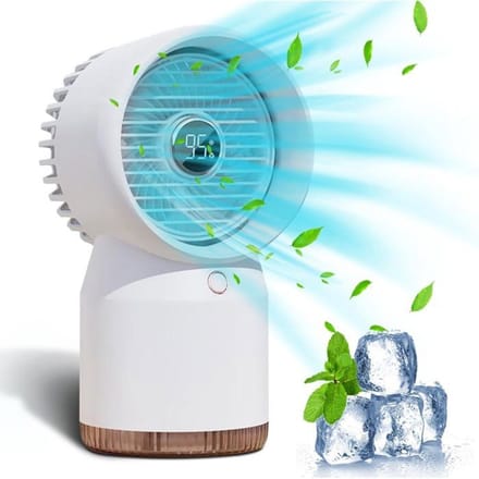 Auto-airconditioner, draagbare witte USB mini-koelventilator, mini-airconditionerventilator