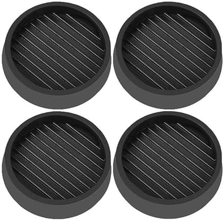 Ronde rubberen zwenkbekers met antislip rubberen vloergreep - set van 4