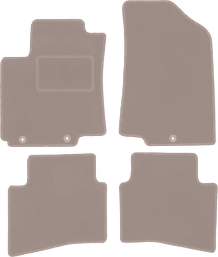 Beige veloursmatten voor: Kia Rio III UB hatchback (2011-2017)