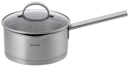 Brund Steelpan met Glazen Deksel 2L RVS