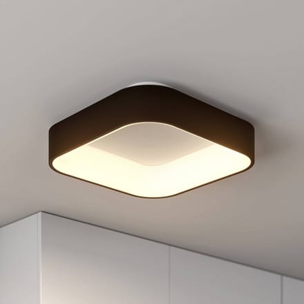 Arcchio LED plafondlamp Aleksi, 45 x 45 cm, zwart, CCT