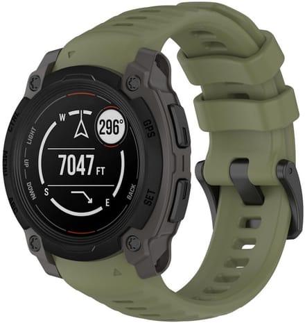 Siliconen bandje - geschikt voor Garmin Instinct E 45mm - donkergroen